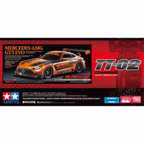1/10 Mercedes-AMG GT3 EVO TT-02 4WD On-Road High Performance Racing Car Kit, LIMITED EDITION
