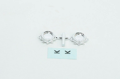 CEN Racing Chrome Wheel Cap, w/Decal, for KG1 Forged KD014 Trident, 2pcs CEGCD0634