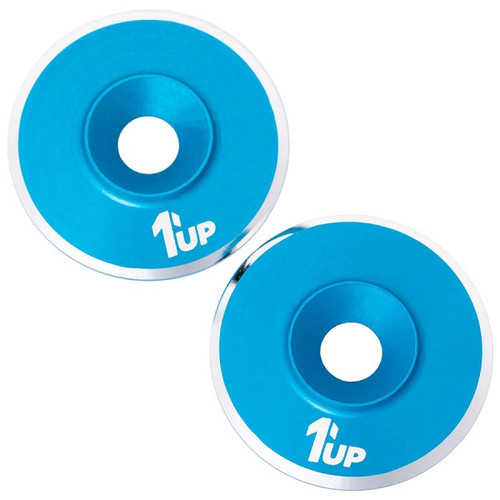 7075 LowPro Wing Washers, M3, Bright Blue Shine, 2pcs 7075 LowPro Wing Washers, M3, Bright Blue Shine, 2pcs