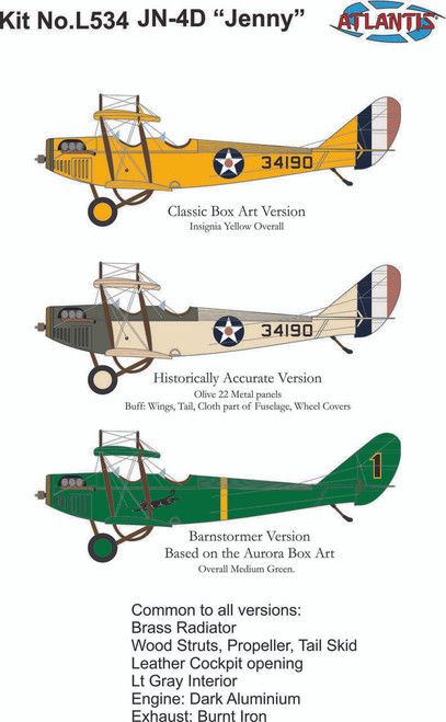 1/48 Curtiss Jenny JN-4 Airplane Plastic Model Kit