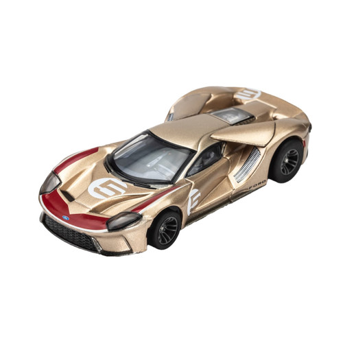 AFX Racing HO Ford GT Heritage #5 Mega G+ Slot Car, Gold AFX22061