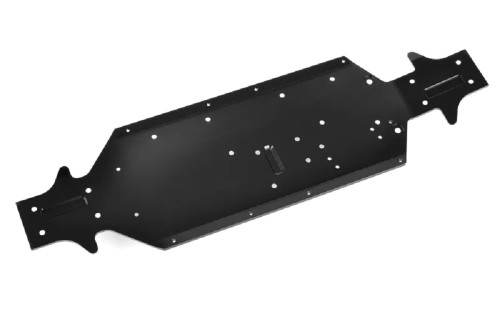 Chassis, Syncro, Aluminum 3mm, Black, 1pc Chassis, Syncro, Aluminum 3mm, Black, 1pc