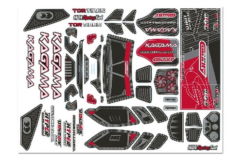 Corally Body Decal Sheet - Kagama - Red - 1pc COR00180-981-4