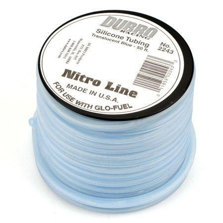 Dubro 50' Nitro Line Silicone Fuel Tubing-Blue DUB2243