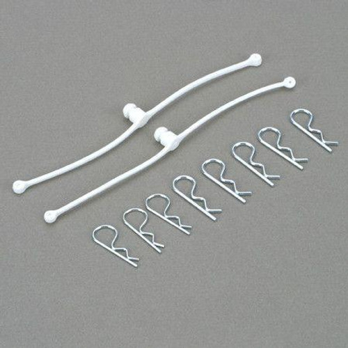Dubro Body Klip Retainers,White (2) Dubro Body Klip Retainers,White (2)