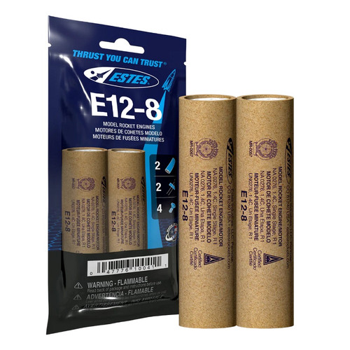 E12-8 Model Rocket Engines, (3pk)