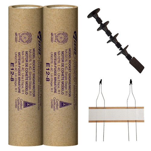 E12-8 Model Rocket Engines, (3pk)