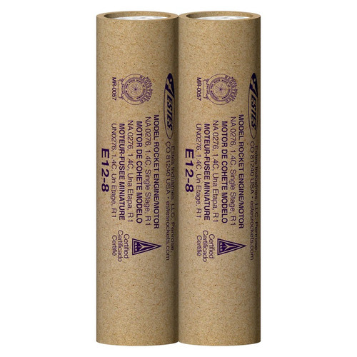 E12-8 Model Rocket Engines, (3pk)
