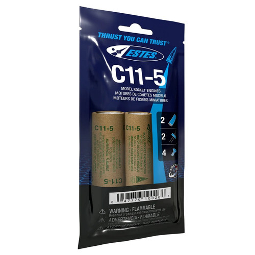 Estes Rockets C11-5 Model Rocket Engines, (2pk) EST10026