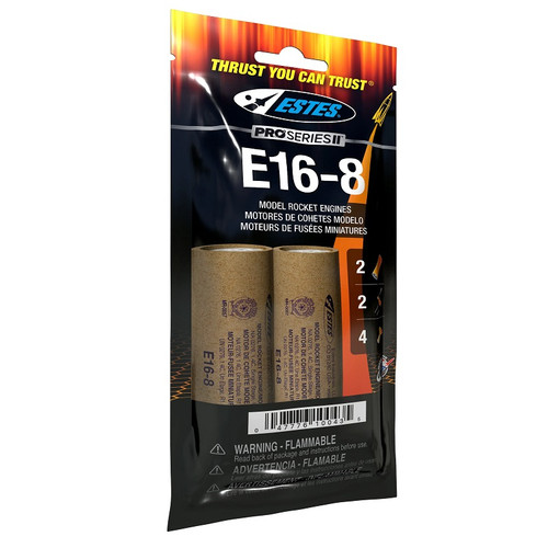 Estes Rockets E16-8 29mm Model Rocket Engines, (2pk) EST10043