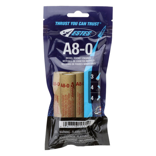 A8-0 Model Rocket Engines, (3pk)