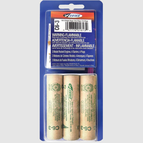 Estes Rockets C6-3 Model Rocket Engines (3pk) EST10023