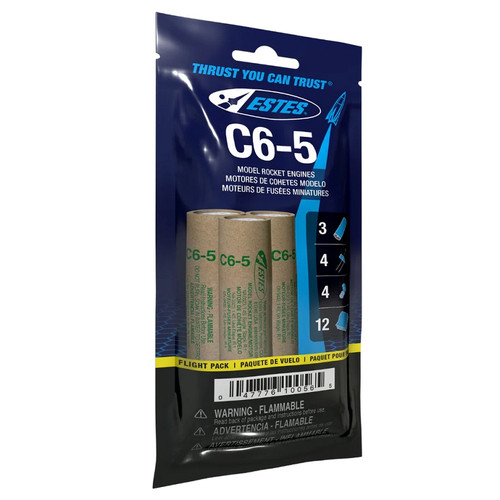 Estes Rockets C6-5 Model Rocket Engine FP (Flight Pack) EST10056