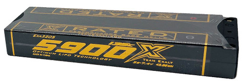 Exalt 2S/7.4V-5900MAH-135C LCG Stick w/5mm Bullets, X-Rated EXA3205