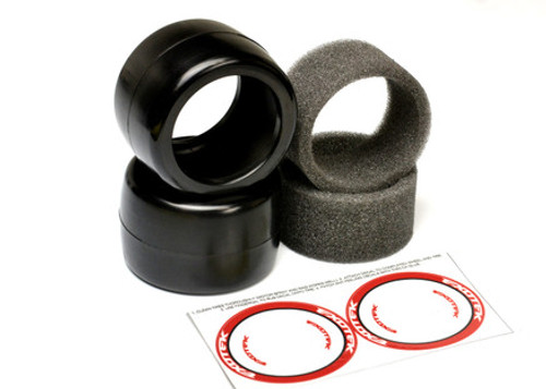 Exotek Racing F1 1/10 Rubber Tires, Rear 28X (Super Soft), 1 pair w/ Foams EXO2133