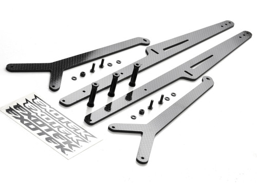 Exotek Racing 22S Ladder Wheelie Bar Set, Carbon Fiber, Extra Long EXO2033