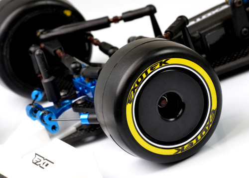 Exotek Racing F1 1/10 Rubber Tires V2- Front 40X (YELLOW-FIRM) EXO2193