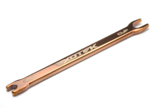 Exotek Racing 4mm Turnbuckle Wrench w/4.75 Cup Popper, Polished Steel EXO2189