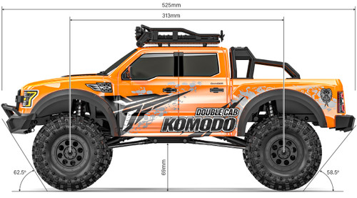 1/10 GS02F KOMODO double cab TS Kit 1/10 GS02F KOMODO double cab TS Kit