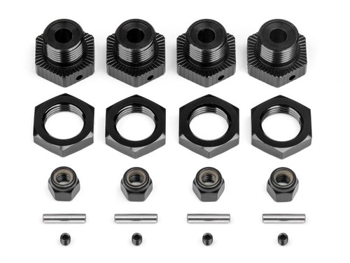 Aluminum Wheel Hex Hub Set 17mm (Black/4pcs) Savage X/XL Aluminum Wheel Hex Hub Set 17mm (Black/4pcs) Savage X/XL