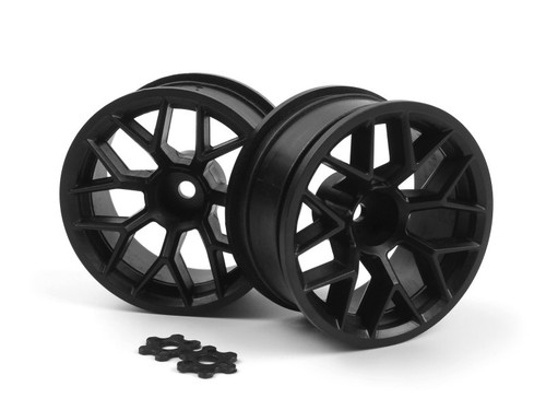 HPI Racing RTR Wheel 26mm Black 9mm Offset, Pair for Sport 3 HPI160368