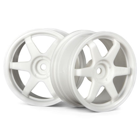 HPI Racing TE37 Wheel 26mm White 6mm Offset/Fits 26mm Tire HPI3845