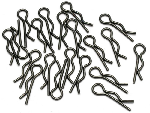 HPI Racing Body Clip (8mm/Black/20pcs) HPI6203