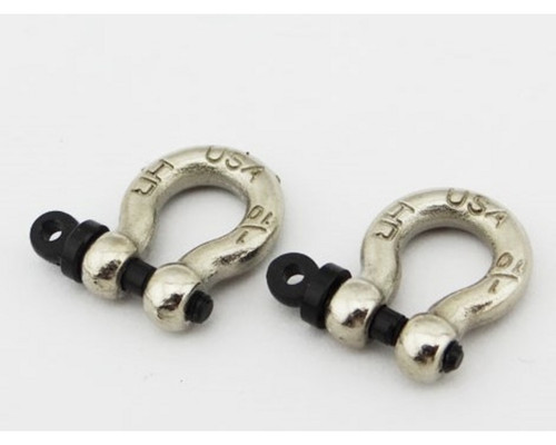 Aluminum 1/10 Scale Tow Shackles, Chrome, (D-Rings) Aluminum 1/10 Scale Tow Shackles, Chrome, (D-Rings)