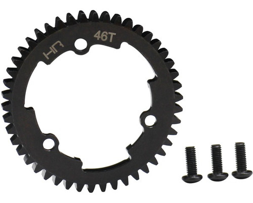 Hot Racing 46 Tooth 1 Steel Spur Gear, for E Revo 2, X-Maxx & XO-1 HRAERVT46M01