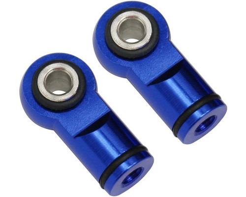 Hot Racing Blue Ball Type Aluminum Shock Ends, for Traxxas Revo HRARVO154M06