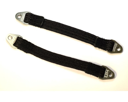 Hot Racing Suspension Travel Limit Straps 90mm, GunMetal (2pcs) HRASLS90T1111