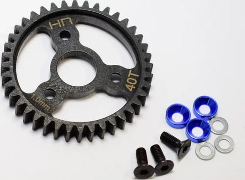 Hot Racing Steel Spur Gear 40T 1.0 Mod Blue-Traxxas HRASRVO440
