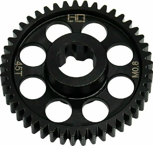 Hot Racing Steel 45T 0.8 Mod Spur Gear, 1/10 Traxxas Mini Maxx HRASMMX45M08