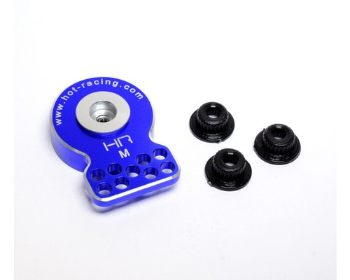 Hot Racing Aluminum Servo Saver, Medium Duty, Blue HRASHS88M