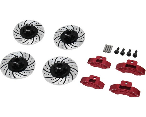 Aluminum Brake Disc w/ Red Calipers, for Traxxas 4-Tec2.0 Aluminum Brake Disc w/ Red Calipers, for Traxxas 4-Tec2.0