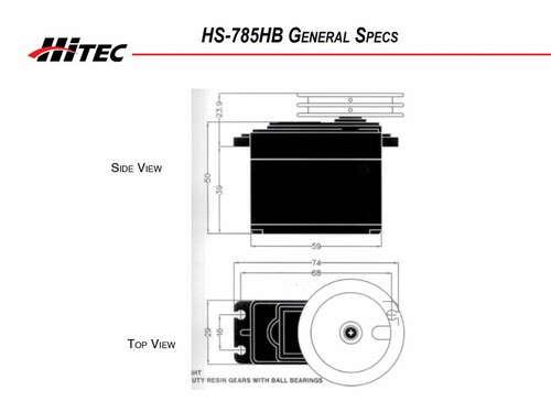 HS-785HB Karbonite, 3.5 Turn Winch Servo, 1.38sec/183oz HS-785HB Karbonite, 3.5 Turn Winch Servo, 1.38sec/183oz