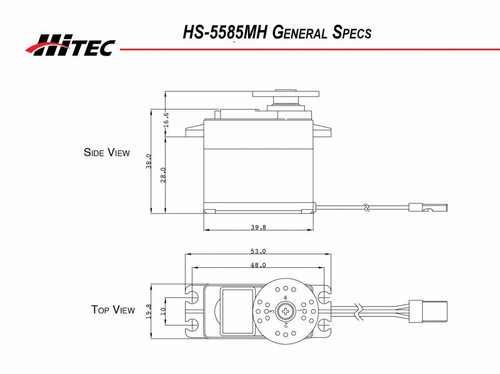 HS-5585MH Premium Digital High Voltage, Coreless Motor Servo HS-5585MH Premium Digital High Voltage, Coreless Motor Servo