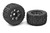 Corally Monster Truck Tires - XL4S - Grabber - Glued on Black Rims COR00180-632
