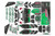 Corally Body Decal Sheet, Kagama XP 6S, Pre-Cut, Green Color, 1pc COR00180-981-6