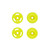RC28R Wheel Set, Yellow - ASC21660
