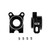 RC10B7 FT Aluminum Rear Hubs, -4 Offset, Black - ASC92563