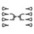 RC10B7.1 Caster and Steering Block Set, Carbon - ASC92577