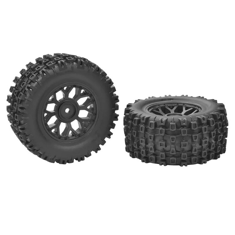 Corally Tire set Glued on Black Rims - 1 pair COR00230-0070