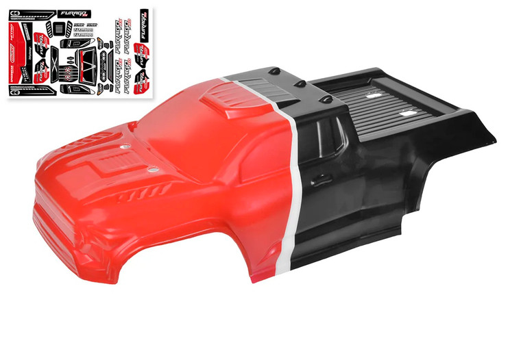 Corally Polycarbonate Body - Furago XD - Painted - Cut - Decals - Red COR00230-0096-R