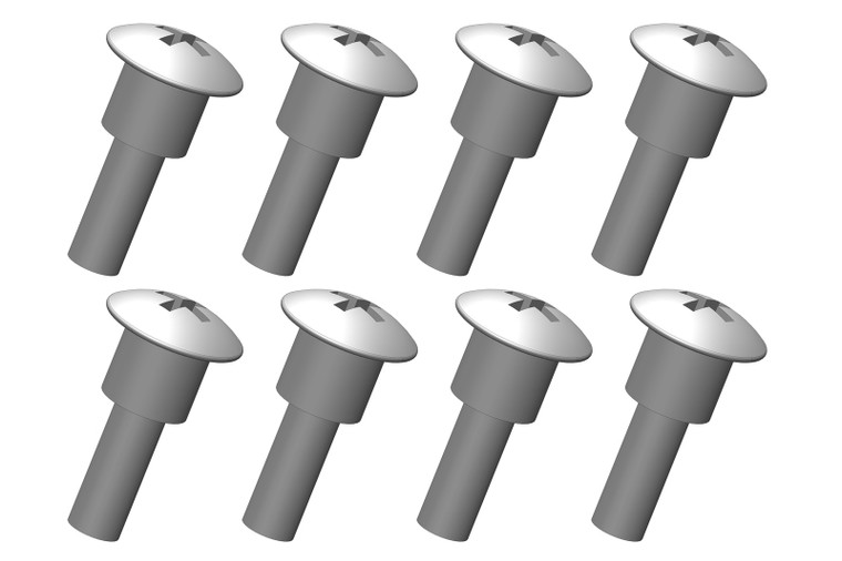 Corally Shoulder Screws - Steel - 8 pcs: Mammoth, Moxoo, Triton COR00250-026