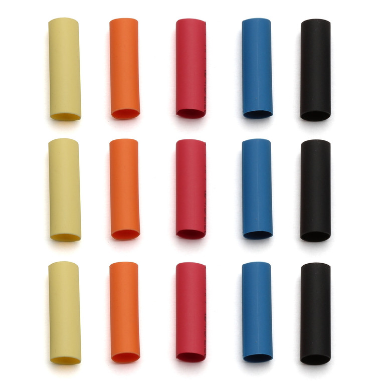 Shrink Tubing, 15pcs (3pcs each of 5 colors) - ASC650