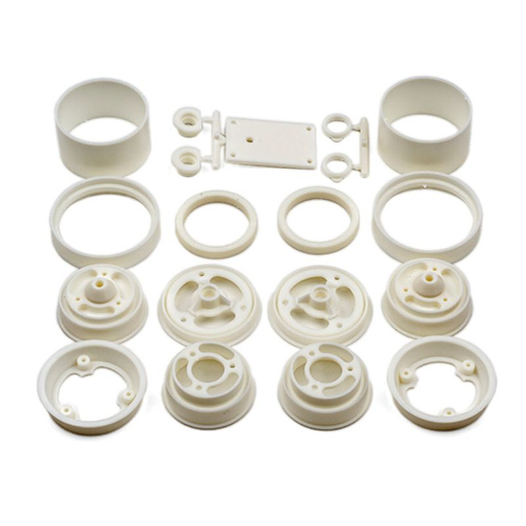 RC10 Wheels, front and rear, white - ASC6643