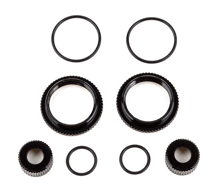 13mm Shock Collar and Retainer Set, Black Aluminium - ASC91929