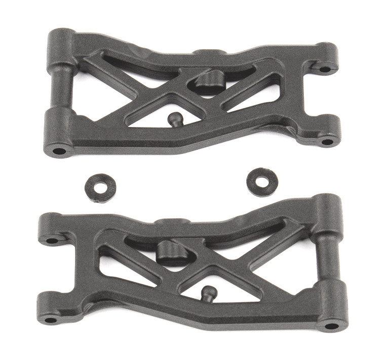 RC10B74 Factory Team Front Suspension Arms, Carbon Fiber - ASC92297