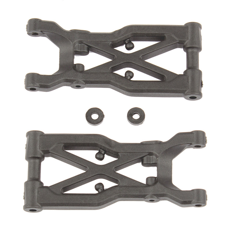 RC10B74 Factory Team Rear Suspension Arms, Carbon Fiber - ASC92298